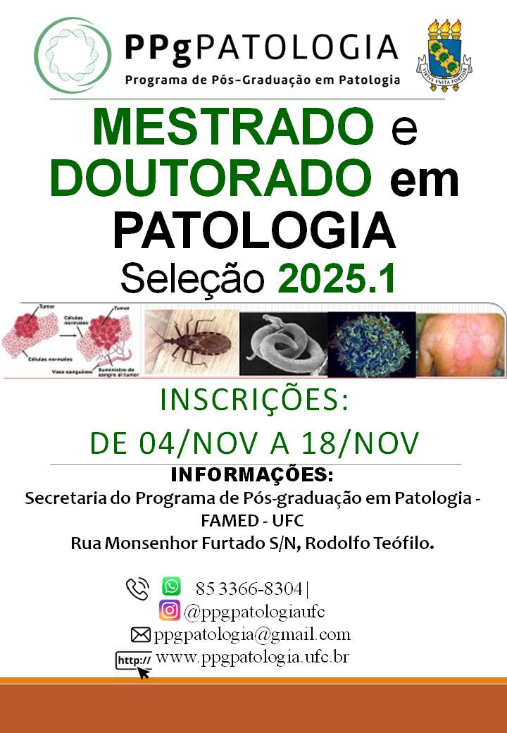 2025.1 Cartaz Seleção MESTRADO e DOUTORADO em PATOLOGIA